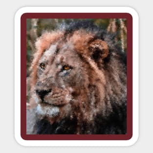 Painting-like lion Sticker
